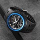 Чоловічий спортивний годинник Skmei 1655BUBK Black-Blue з підсвічуванням та захистом 5 ATM