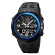 Чоловічий спортивний годинник Skmei 1655BUBK Black-Blue з підсвічуванням та захистом 5 ATM