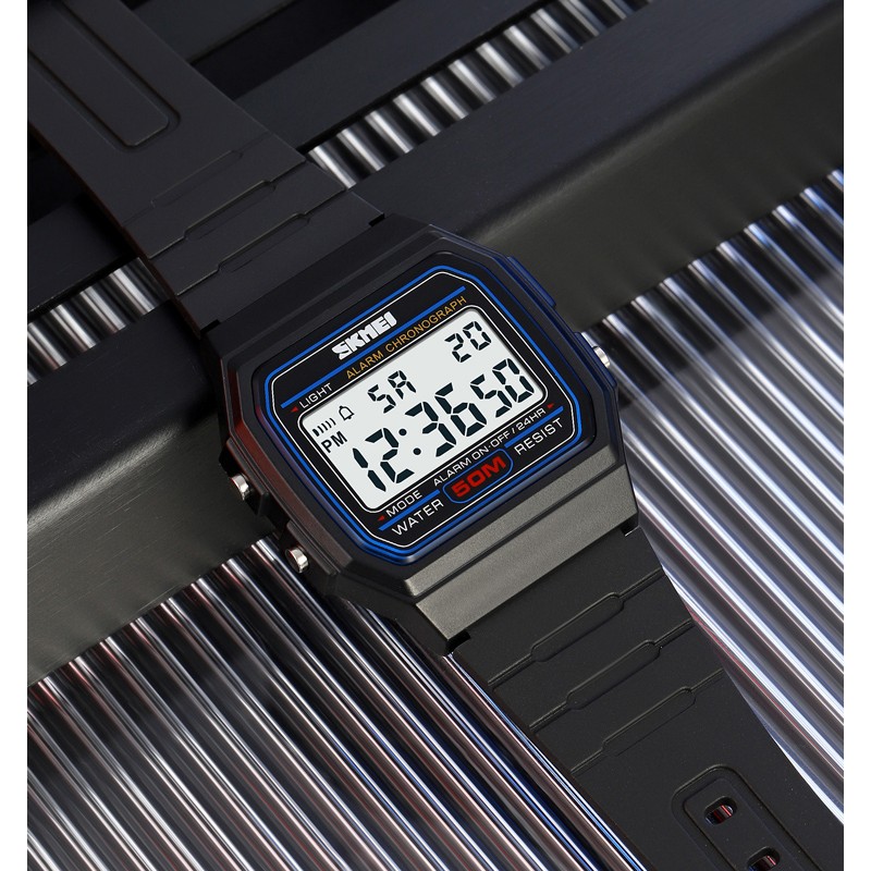 Мужские спортивные часы Skmei 2042BKWT Black-White с электронным циферблатом и подсветкой