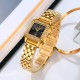 Жіночий годинник Skmei 2181GD Gold з квадратним корпусом та золотистим браслетом