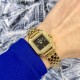 Жіночий годинник Skmei 2181GD Gold з квадратним корпусом та золотистим браслетом