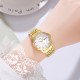 Женские часы Skmei 2085GDSI Gold-Silver в классическом стиле с календарем и металлическим браслетом