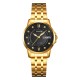 Жіночий класичний годинник Skmei 2085GDBK Gold-Black з металевим браслетом та календарем