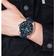 Чоловічий годинник Skmei 9232LSIBU Silver-Blue-Leather Strap з синім шкіряним ремінцем та календарем