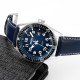 Чоловічий годинник Skmei 9232LSIBU Silver-Blue-Leather Strap з синім шкіряним ремінцем та календарем