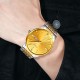 Чоловічий класичний годинник Skmei 9323TGDGD Silver/Gold-Gold з металевим браслетом та календарем