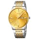 Чоловічий класичний годинник Skmei 9323TGDGD Silver/Gold-Gold з металевим браслетом та календарем