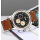 Мужские часы Skmei 9318BEBN Beige-Brown с хронографом и кожаным ремешком