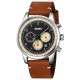 Мужские часы Skmei 9318BEBN Beige-Brown с хронографом и кожаным ремешком