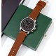 Чоловічий годинник Skmei 9318BKBN Black-Brown з хронографом та шкіряним ремінцем