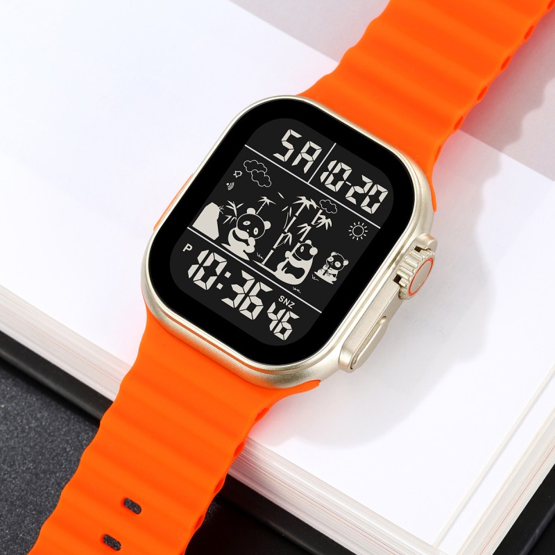 Женские электронные часы Skmei 2247OR Orange с серебристым корпусом и оранжевым ремешком
