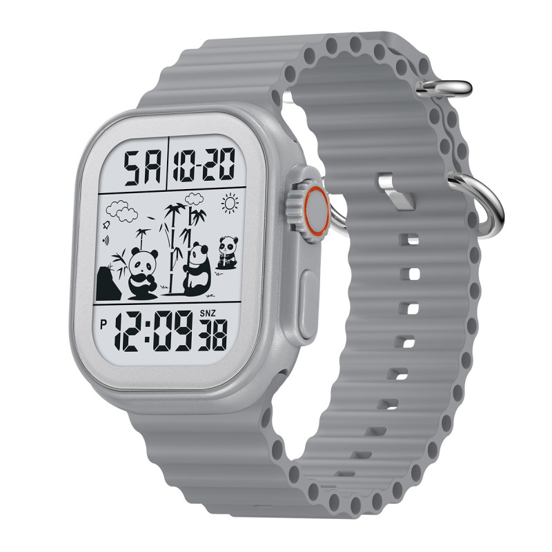 Женские часы Skmei 2247GY Grey с электронным циферблатом и подсветкой