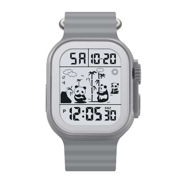 Женские часы Skmei 2247GY Grey с электронным циферблатом и подсветкой