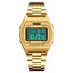 Жіночий годинник Skmei 1328GD Gold у класичному стилі з електронним циферблатом та підсвічуванням