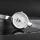 Жіночий класичний годинник Skmei 1390SI Silver зі сріблястим браслетом та мінеральним склом
