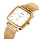 Женские классические часы Skmei 1555SGD Gold с золотистым металлическим браслетом и минеральным стеклом