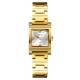 Женские классические часы Skmei 1388GD Gold с минеральным стеклом и золотистым браслетом