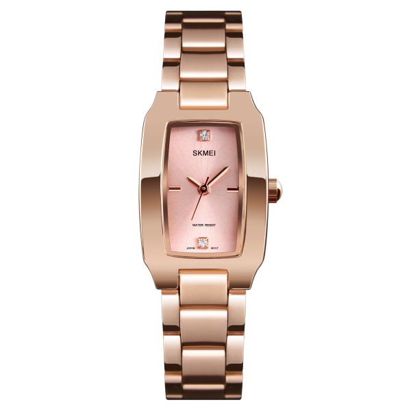 Жіночий годинник Skmei 1400RG Rose Gold у кольорі рожеве золото з прямокутним корпусом