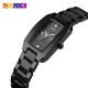Жіночий годинник Skmei 1400BK Black, класичний чорний металевий браслет, мінеральне скло