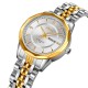 Жіночий класичний годинник Skmei 9264TGDSI Silver/Gold-Silver з металевим браслетом та календарем
