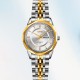 Жіночий класичний годинник Skmei 9264TGDSI Silver/Gold-Silver з металевим браслетом та календарем