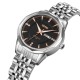 Женские часы Skmei 9264SIBK Silver-Black с металлическим браслетом и календарем