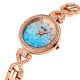 Жіночий класичний годинник Skmei 2001BU Blue з мінеральним склом та браслетом кольору рожеве золото