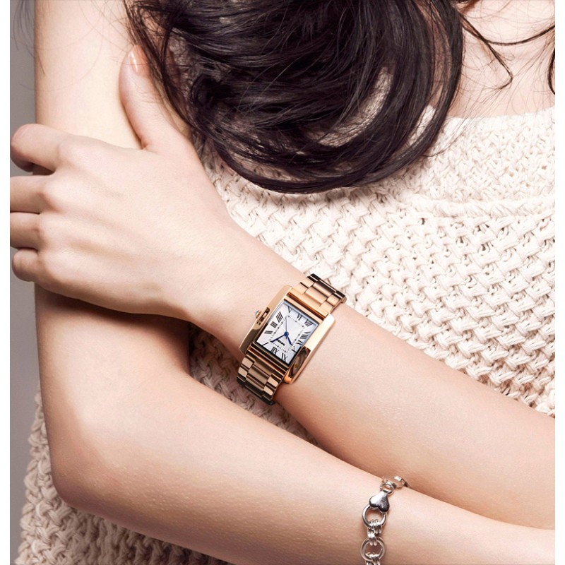 Жіночий наручний годинник Skmei 1284RG Rose Gold у кольорі рожеве золото з металевим браслетом