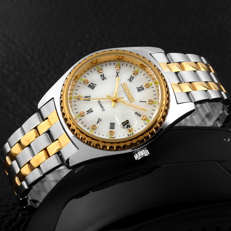 Жіночий годинник Skmei 9098WT-S White Lady зі сріблястим браслетом та мінеральним склом