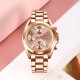 Жіночий годинник Skmei 1897RG Rose Gold з хронографом та металевим браслетом