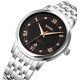 Чоловічий класичний годинник Skmei 9272SIBK-B Silver-Black з металевим браслетом та мінеральним склом
