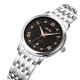 Жіночий класичний годинник Skmei 9272SIBK-S Silver-Black Lady зі сріблястим браслетом та чорним циферблатом