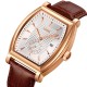 Мужские классические часы Skmei 9306RGSI Rose Gold-Silver с минеральным стеклом и кожаным ремешком