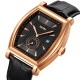 Мужские часы Skmei 9306RGBK Rose Gold-Black с минеральным стеклом и кожаным ремешком