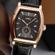 Мужские часы Skmei 9306RGBK Rose Gold-Black с минеральным стеклом и кожаным ремешком