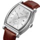 Чоловічий класичний годинник Skmei 9306SISI Silver-Silver з прямокутним корпусом та шкіряним ремінцем