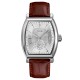 Чоловічий класичний годинник Skmei 9306SISI Silver-Silver з прямокутним корпусом та шкіряним ремінцем