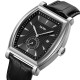 Чоловічий класичний годинник Skmei 9306SIBK Silver-Black зі сріблястим прямокутним корпусом та шкіряним ремінцем