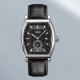 Чоловічий класичний годинник Skmei 9306SIBK Silver-Black зі сріблястим прямокутним корпусом та шкіряним ремінцем