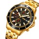 Чоловічий годинник Skmei 9335GDBK Gold-Black з хронографом та календарем