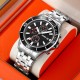 Чоловічий наручний годинник Skmei 9335SIBK Silver-Black з хронографом та календарем