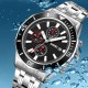 Чоловічий наручний годинник Skmei 9335SIBK Silver-Black з хронографом та календарем