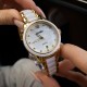 Жіночий класичний годинник Skmei 2175GD Gold з мінеральним склом та золотистим браслетом