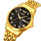 Чоловічий годинник Skmei 2291GDBK Gold-Black з металевим браслетом та мінеральним склом