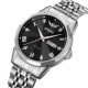 Чоловічий годинник Skmei 2291SIBK Silver-Black зі сріблястим браслетом та мінеральним склом