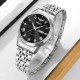 Чоловічий годинник Skmei 2291SIBK Silver-Black зі сріблястим браслетом та мінеральним склом