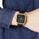 Чоловічий годинник Skmei 2182GD Gold з календарем та секундоміром, золотистий корпус