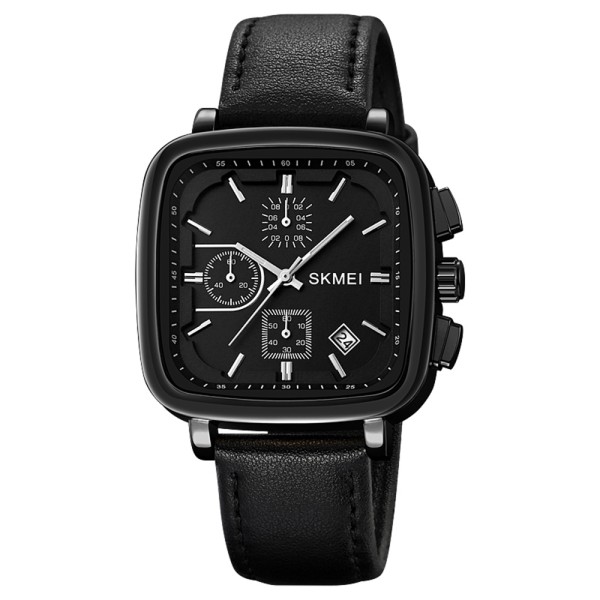 Чоловічий годинник Skmei 2182BKSI Black-Silver з календарем та секундоміром