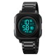 Чоловічий годинник Skmei 2131BK Black з електронним циферблатом та металевим браслетом