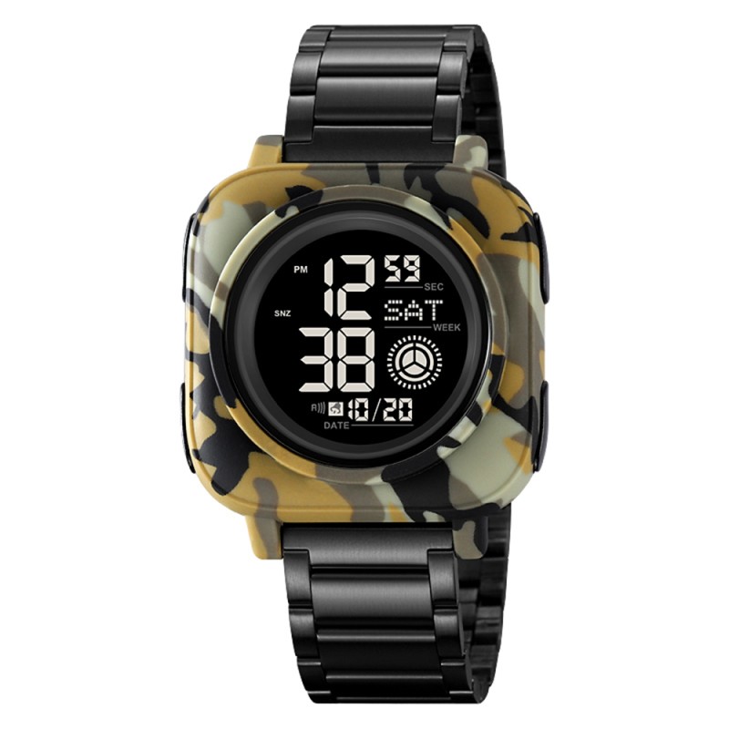 Чоловічий годинник Skmei 2131CMGN Camo Green з електронним циферблатом та камуфляжним корпусом